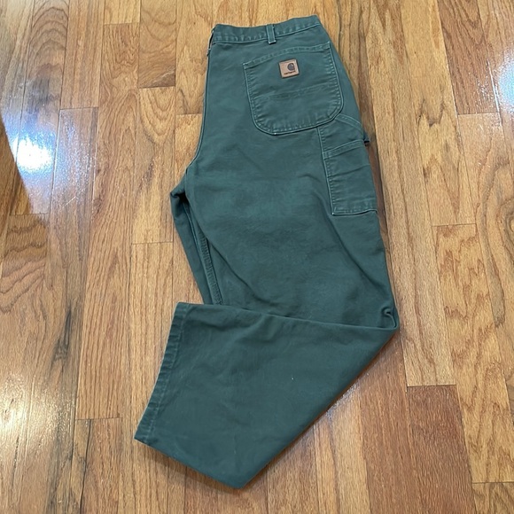 Carhartt Other - Carhartt Green Work Carpenter Jeans Tag Size 38 x 30 100% cotton heavy duty